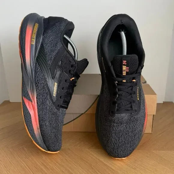 Brooks Adrenaline GTS 24 Black/Ebony/Burnt Sienna Men Running Sneakers- SZ 13 - Picture 3 of 13
